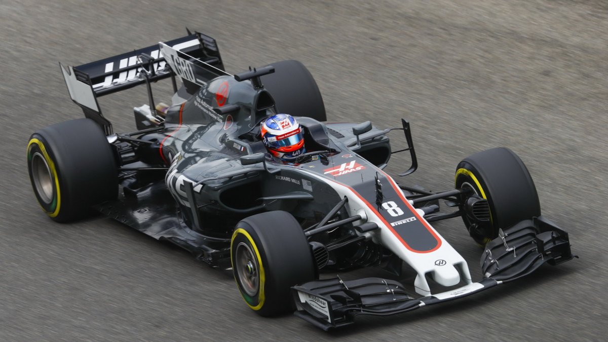 Romain Grosjean v kvalifikaci v Belgii