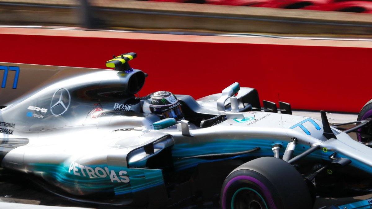 Valtteri Bottas v kvalifikaci v Belgii