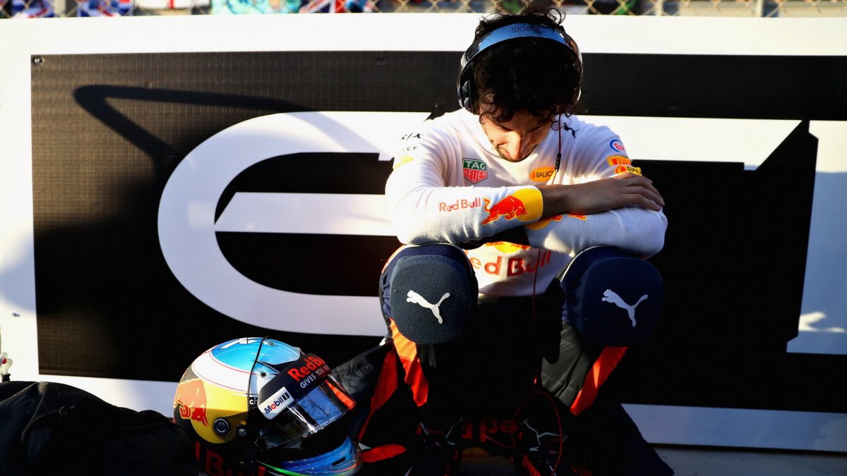 Daniel Ricciardo před závodem v Abú Zabí