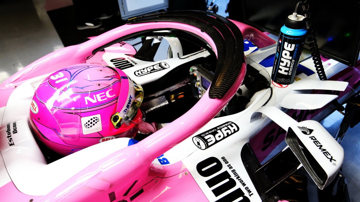 Esteban Ocon v druhých předsezonních testech v Barceloně