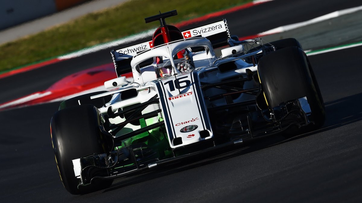 Charles Leclerc s Flow-vis v druhých předsezonních testech v Barceloně