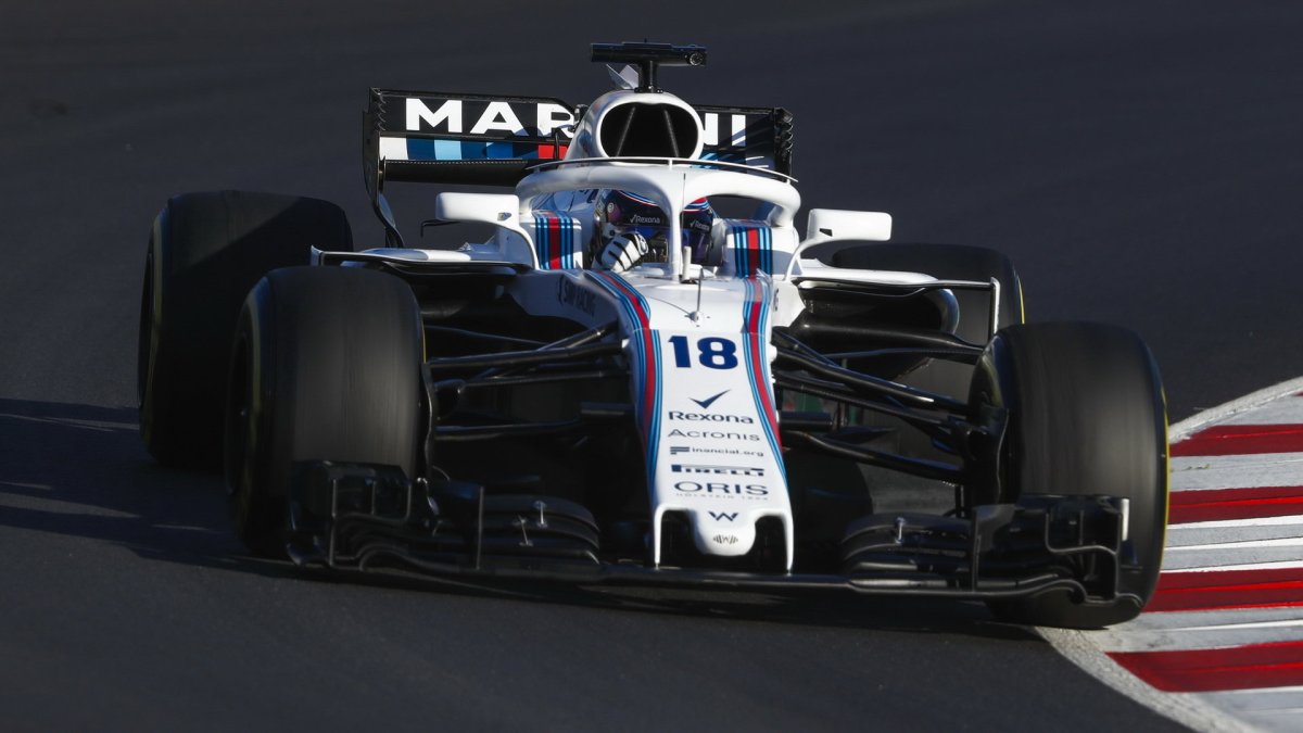 Lance Stroll v druhých předsezonních testech v Barceloně
