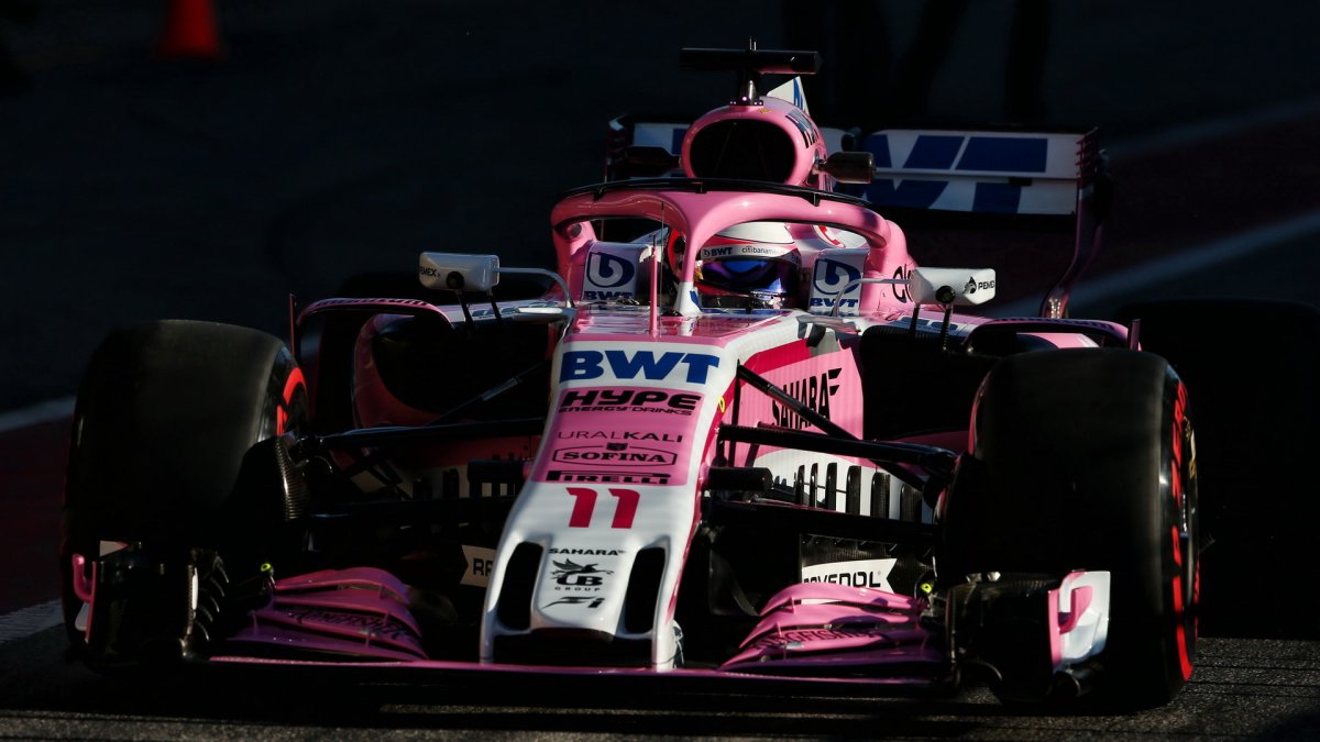 Sergio Perez v druhých předsezonních testech v Barceloně