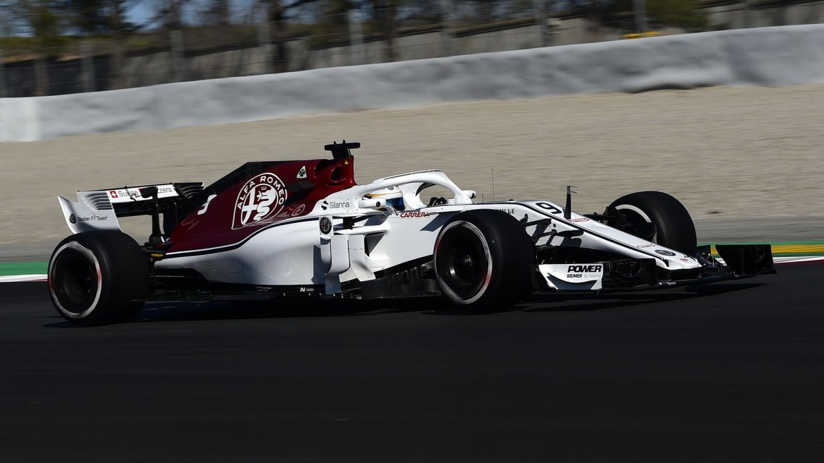 Marcus Ericsson v druhých předsezonních testech v Barceloně