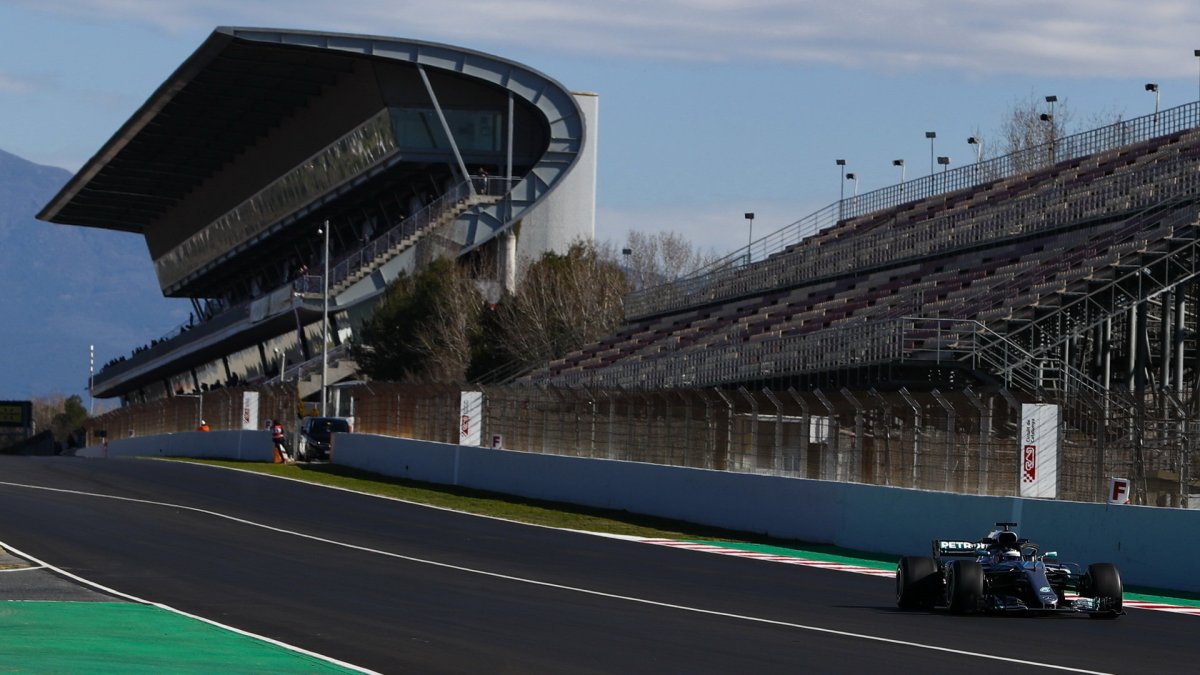 Valtteri Bottas v druhých předsezonních testech v Barceloně