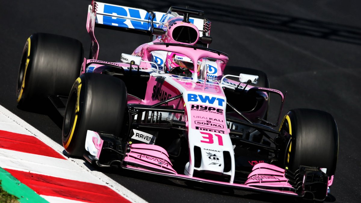 Esteban Ocon v druhých předsezonních testech v Barceloně
