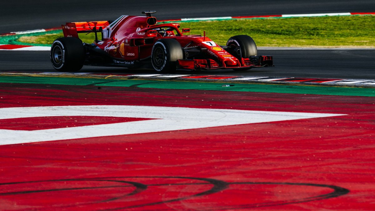 Kimi Räikkönen v druhých předsezonních testech v Barceloně