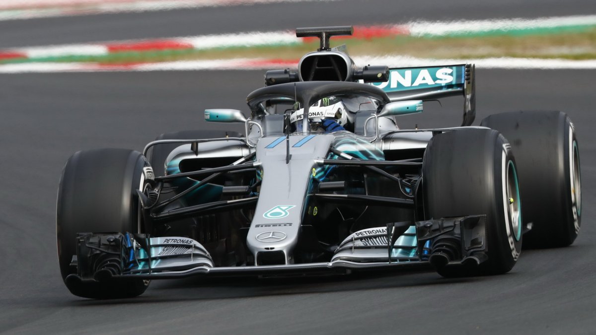 Valtteri Bottas při prvních předsezonních testech v Barceloně