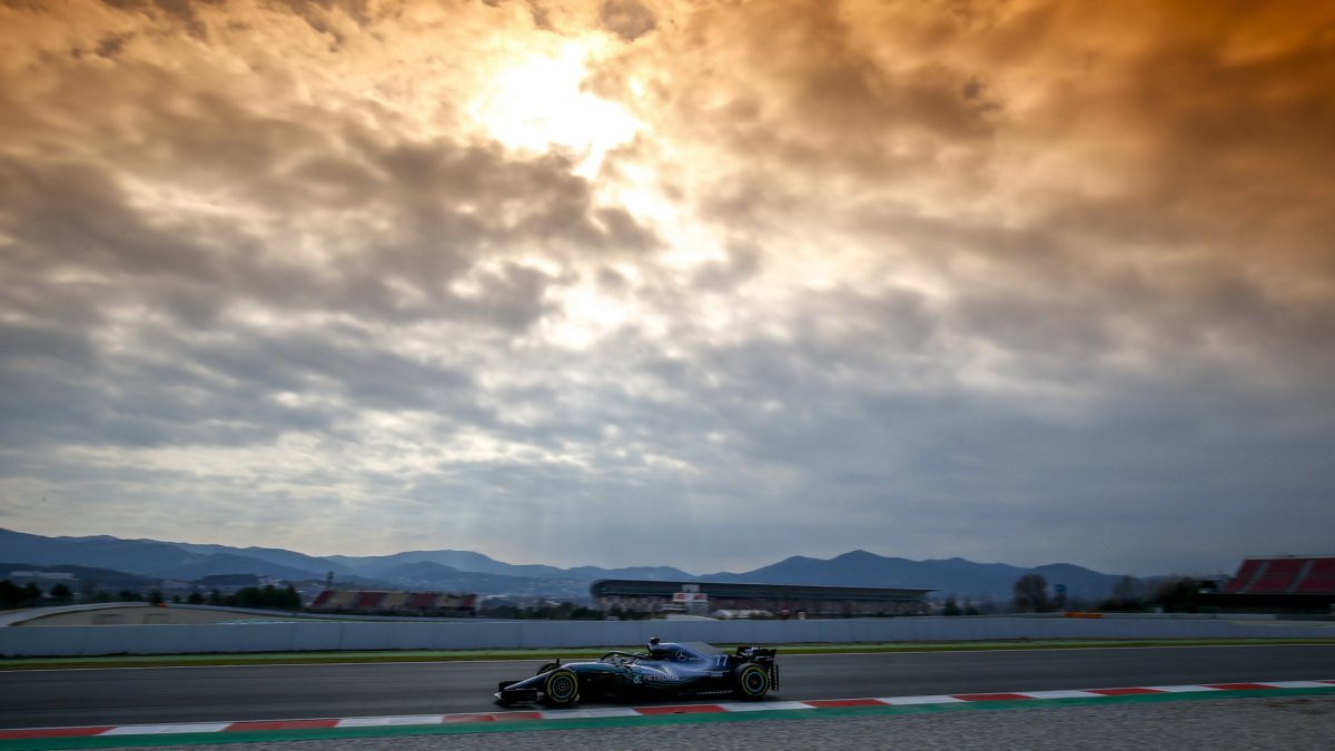 Valtteri Bottas při prvních předsezonních testech v Barceloně