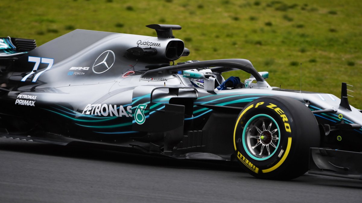 Valtteri Bottas při prvních předsezonních testech v Barceloně