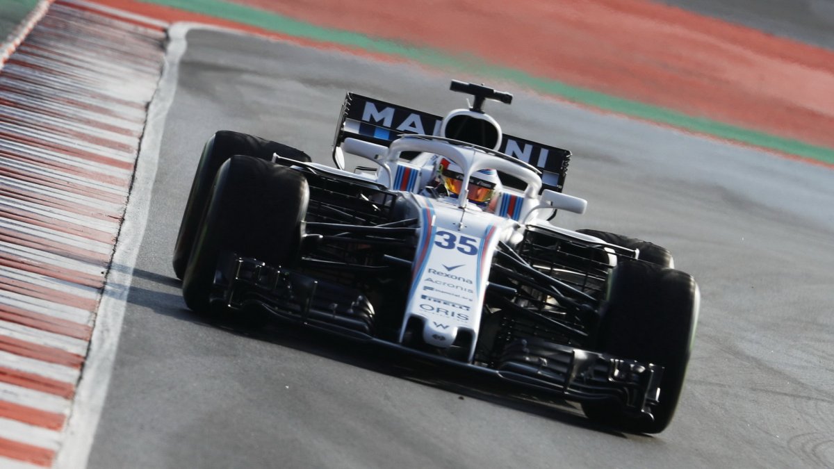 Sergej Sirotkin při prvních předsezonních testech v Barceloně