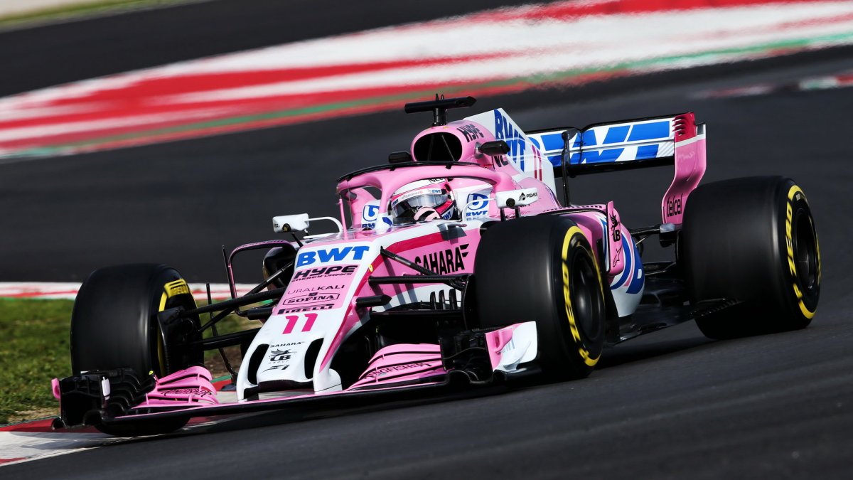 Sergio Pérez poslední den prvních předsezonních testů v Barceloně