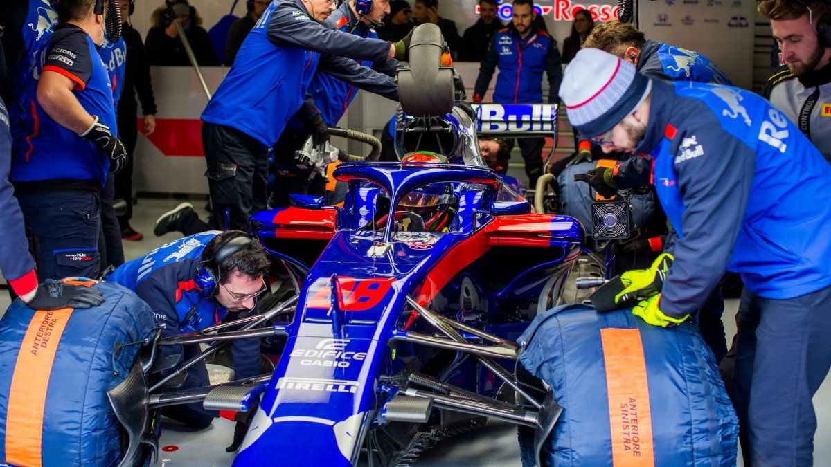 Brendon Hartley při prvních předsezonních testech v Barceloně