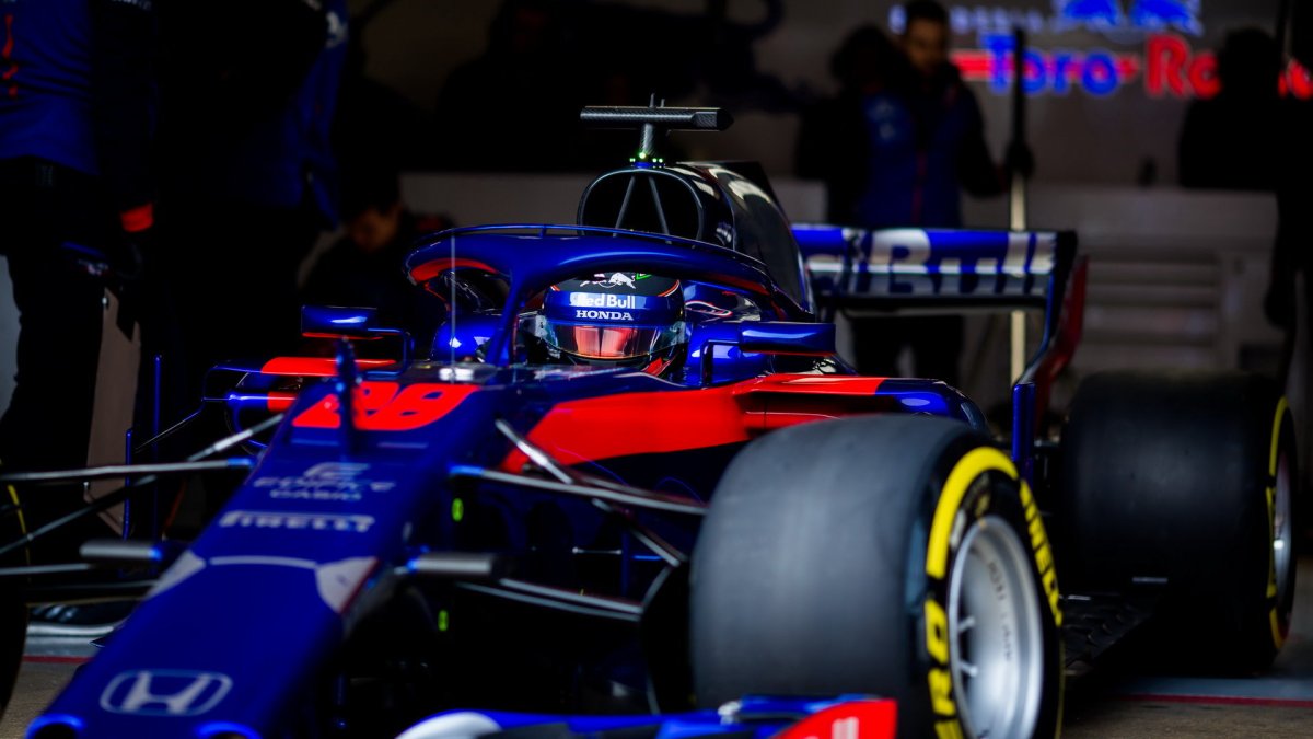 Brendon Hartley při prvních předsezonních testech v Barceloně