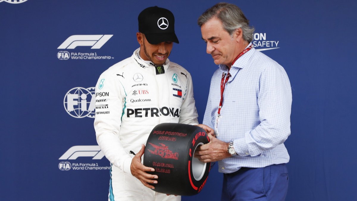Lewis Hamilton po úspěšné kvalifikaci ve Španělsku