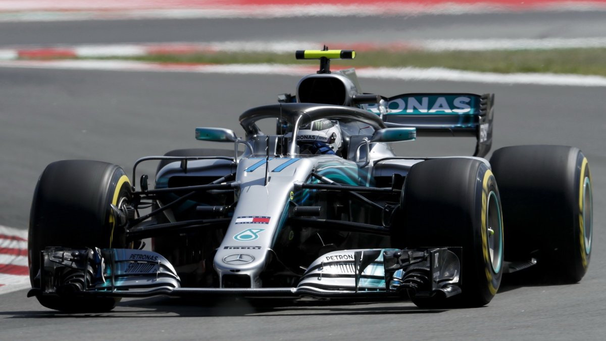 Valtteri Bottas v tréninku ve Španělsku