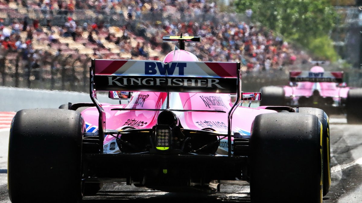 Esteban Ocon v tréninku ve Španělsku