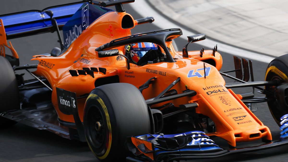 Lando Norris při sezónních testech v Maďarsku