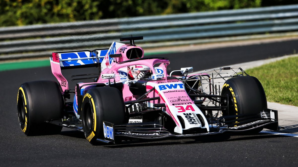 Nicholas Latifi s přední křídlem se specifikací pro rok 2019 apři sezónních testech v Maďarsku