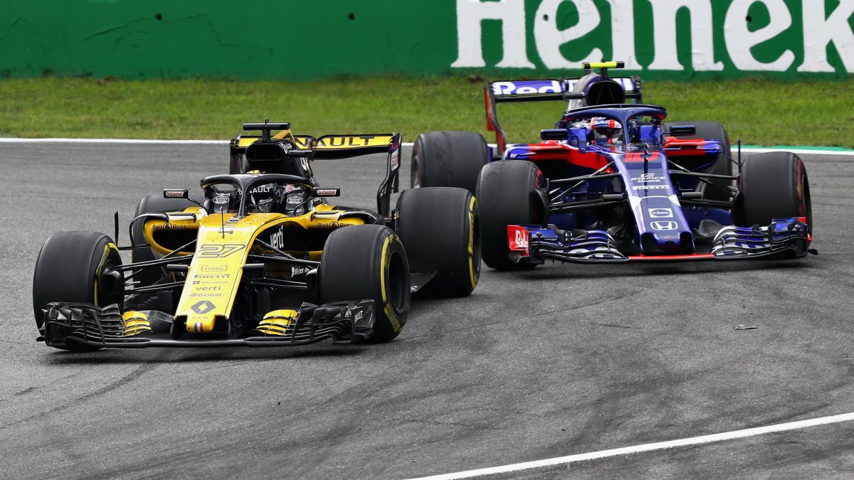 Nico a Pierre Gasly v závodě v Monze