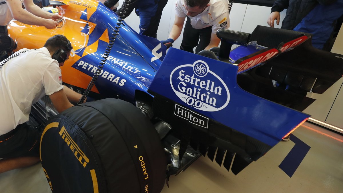 Lando Norris v tréninku v Melbourne
