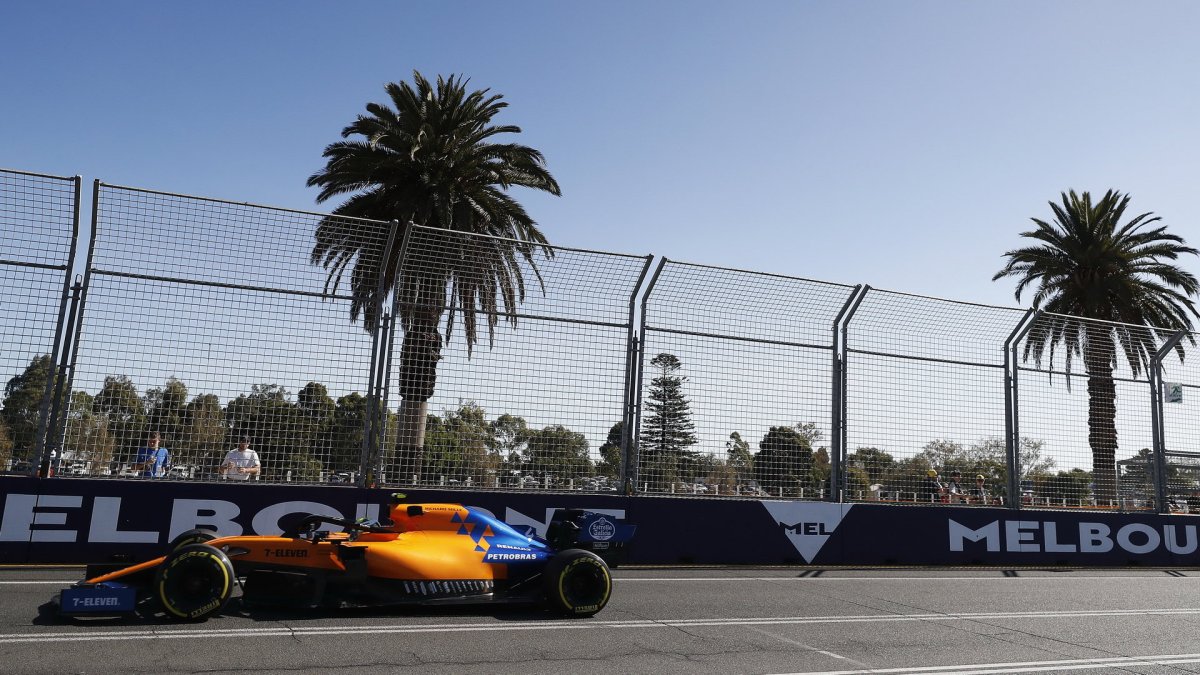 Lando Norris v tréninku v Melbourne