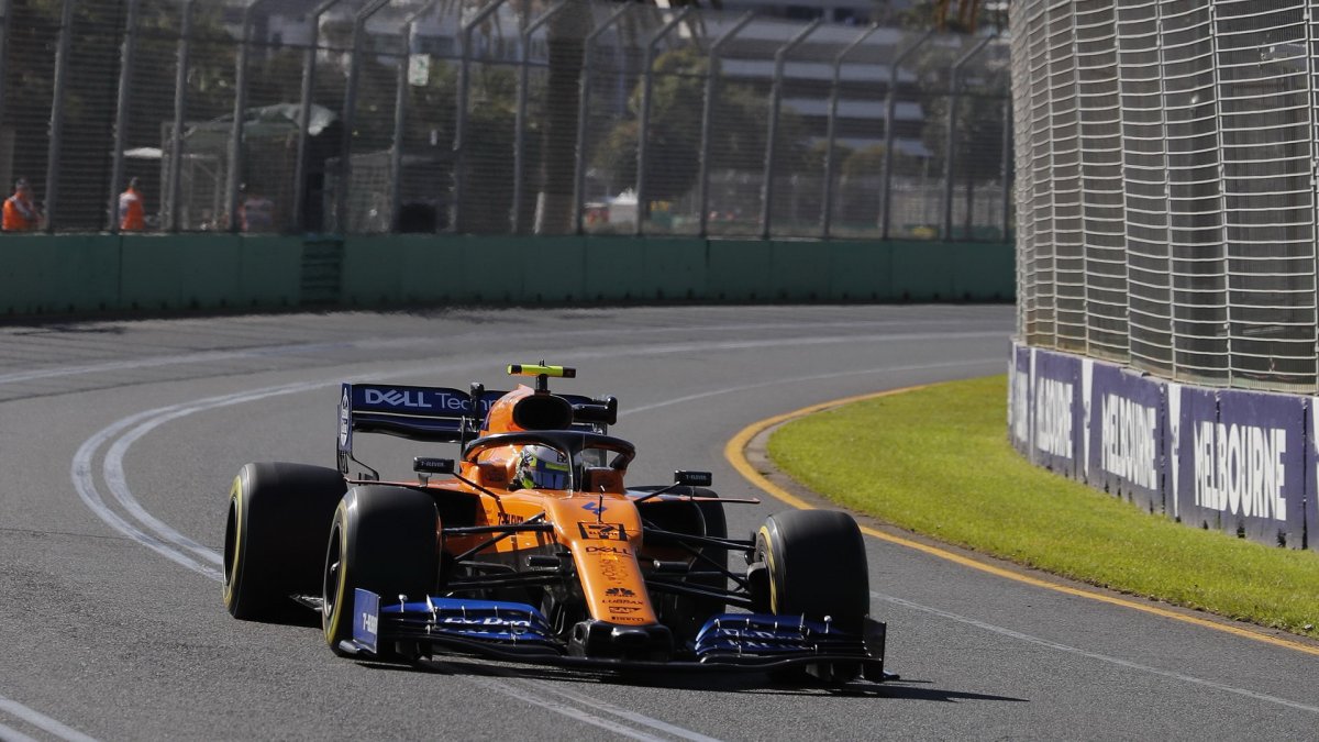 Lando Norris v tréninku v Melbourne