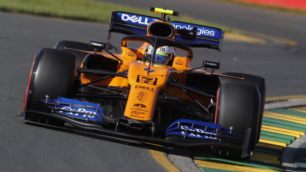 Lando Norris v tréninku v Melbourne