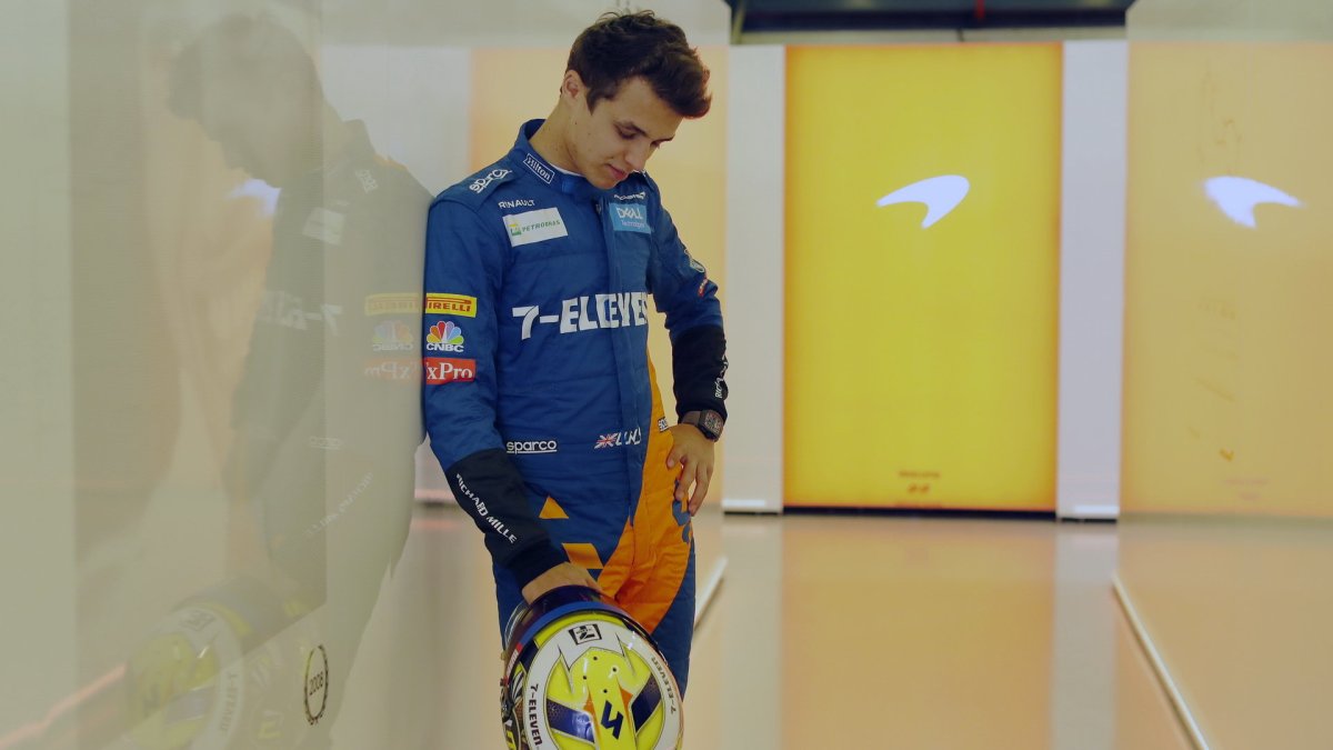 Lando Norris v tréninku v Melbourne