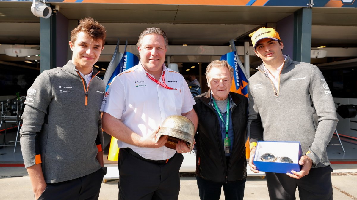 Lando Norris, Zak a Carlos Sainz v Melbourne