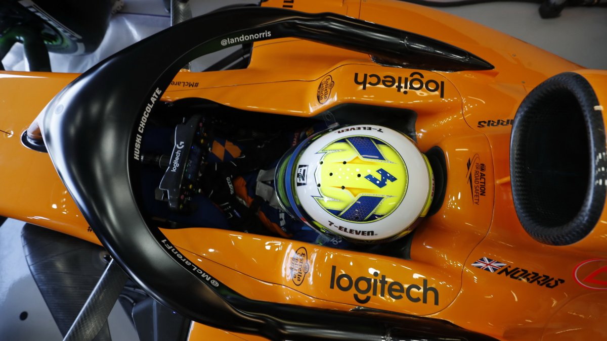 Lando Norris v tréninku v Melbourne