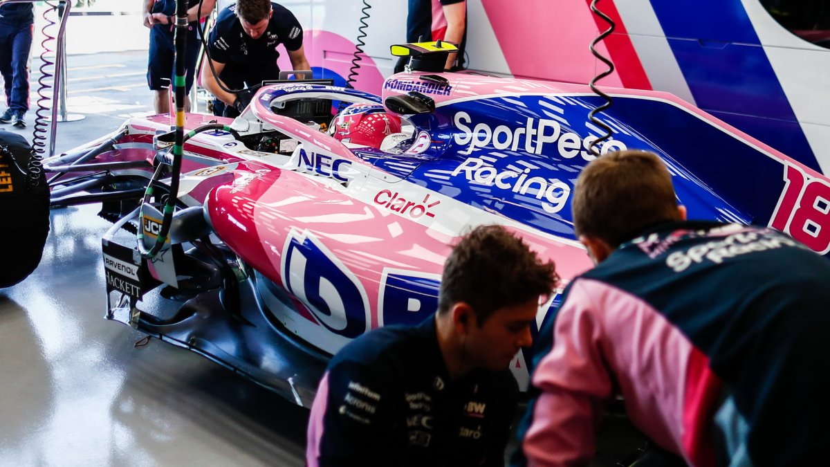 Lance Stroll v tréninku v Melbourne