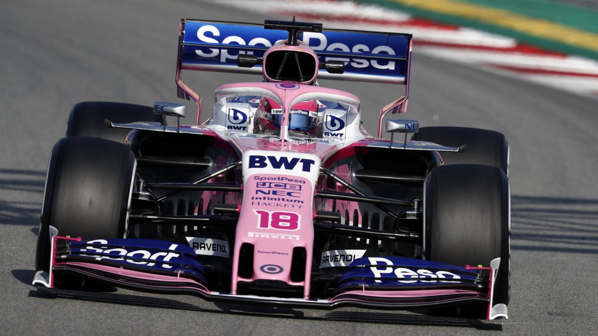 Lance Stroll v rámci třetího dne druhých předsezonních testů v Barceloně