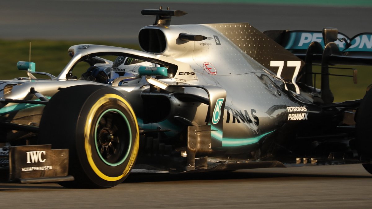 Valtteri Bottas v rámci třetího dne druhých předsezonních testů v Barceloně