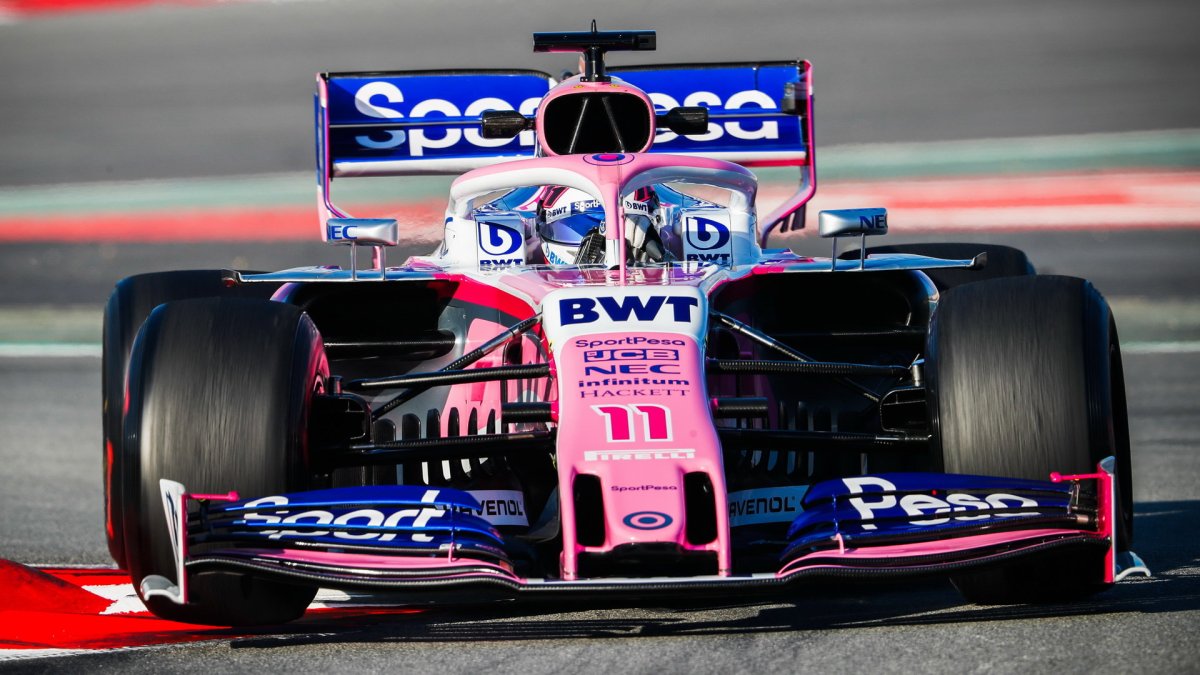 Sergio Pérez v rámci druhého dne druhých předsezonních testů v Barceloně