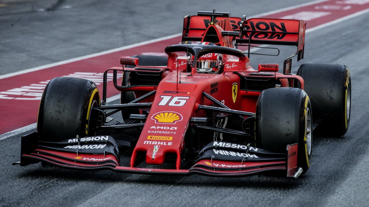 Charles Lecler v rámci druhého dne druhých předsezonních testů v Barceloně