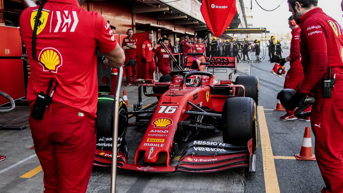 Charles Lecler v rámci druhého dne druhých předsezonních testů v Barceloně