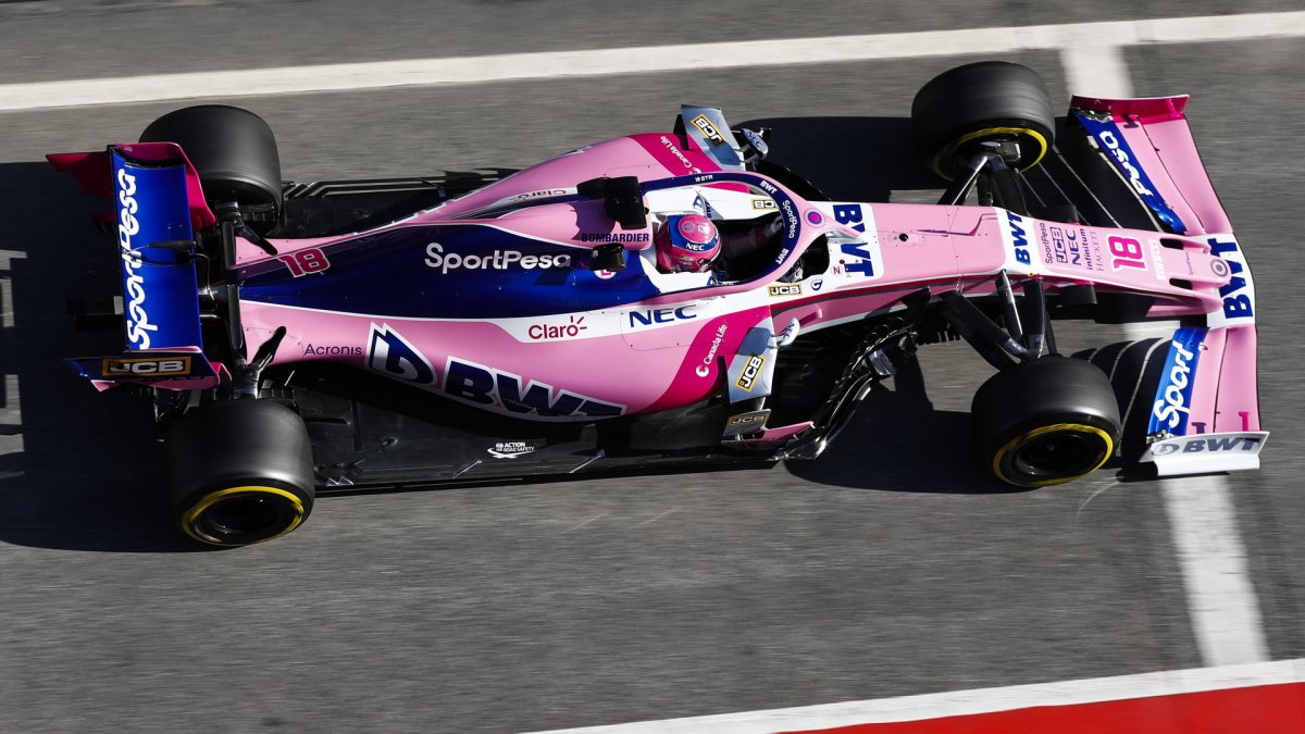 Lance Stroll v rámci druhých předsezonních testů v Barceloně