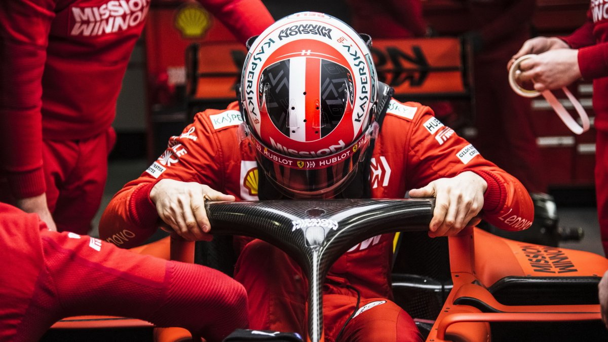 Charles Leclerc v rámci druhých předsezonních testů v Barceloně