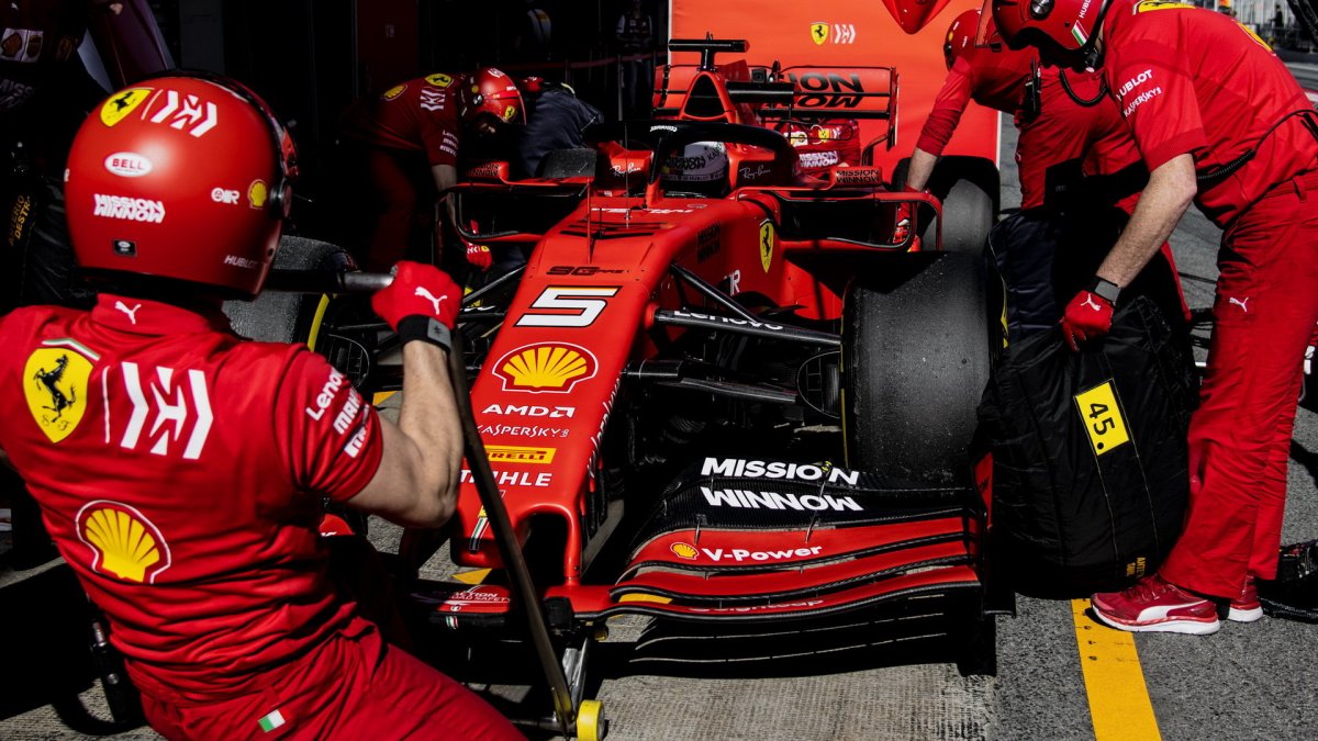 Sebastian Vettel v rámci druhých předsezonních testů v Barceloně