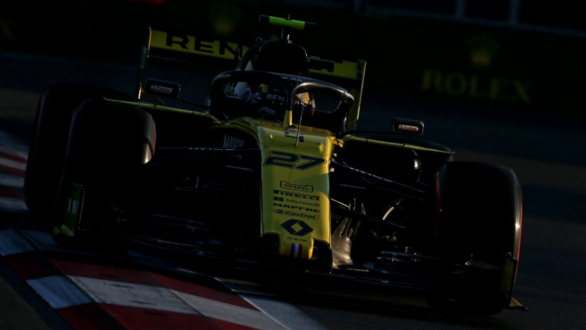 Nico Hülkenberg v tréninku v Ázerbájdžánu