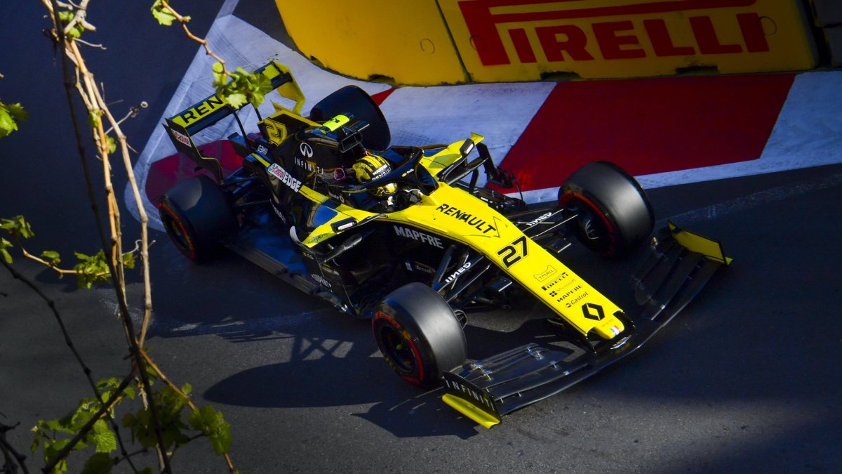 Nico Hülkenberg v tréninku v Ázerbájdžánu