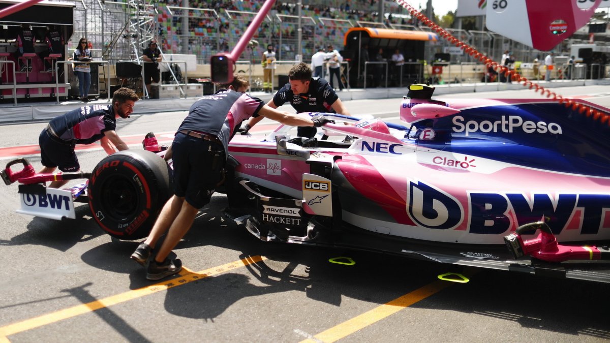 Lance Stroll v tréninku v Ázerbájdžánu