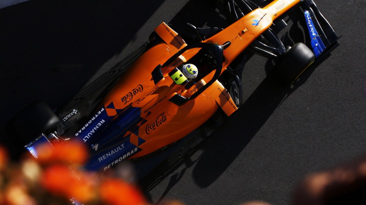 Lando Norris v tréninku v Ázerbájdžánu