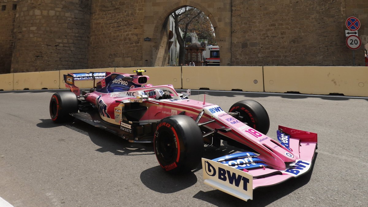 Lance Stroll v tréninku v Ázerbájdžánu