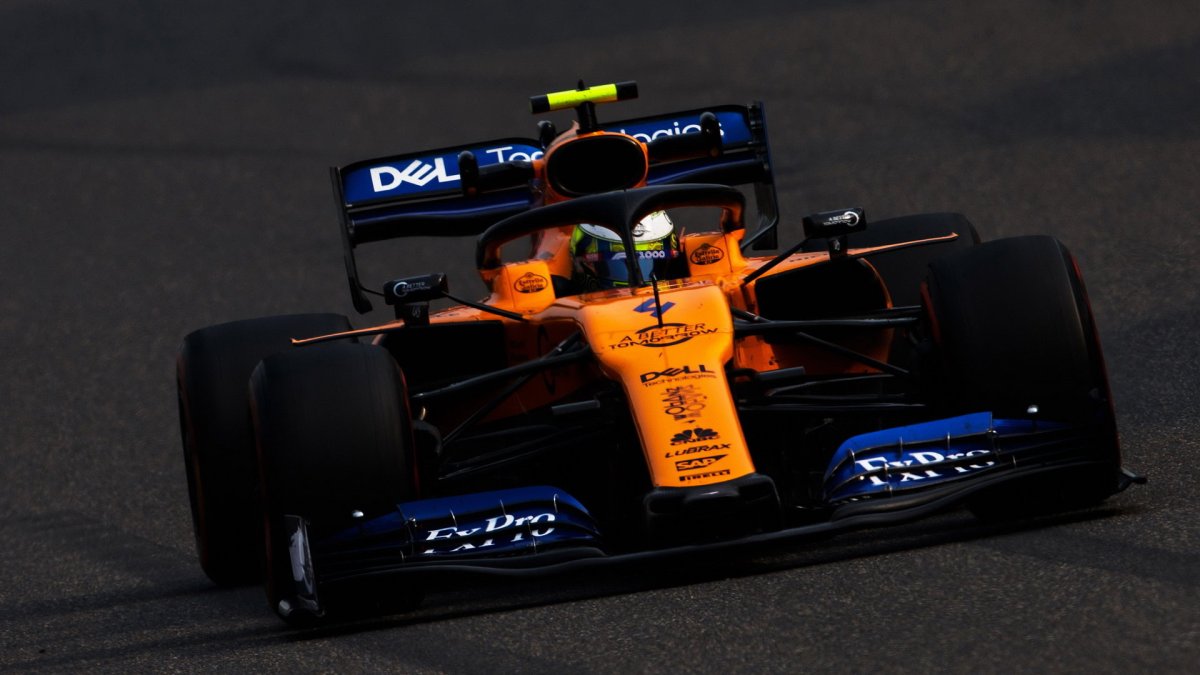 Lando Norris v závodě v Číně
