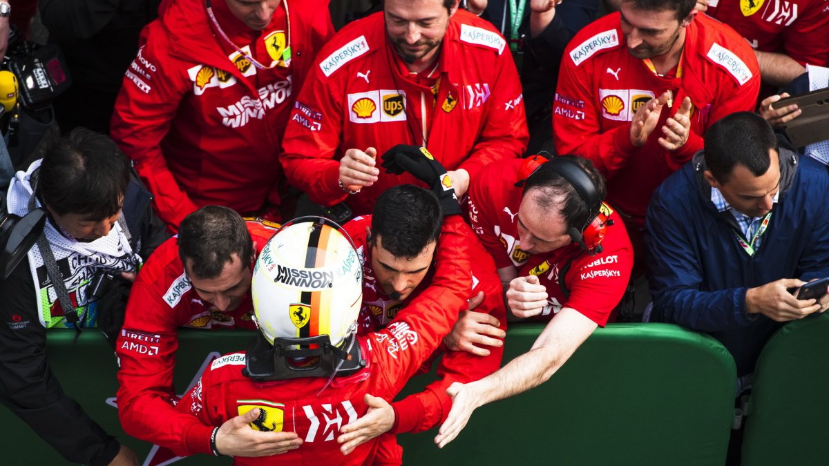 Sebastian Vettel po závodě v Číně