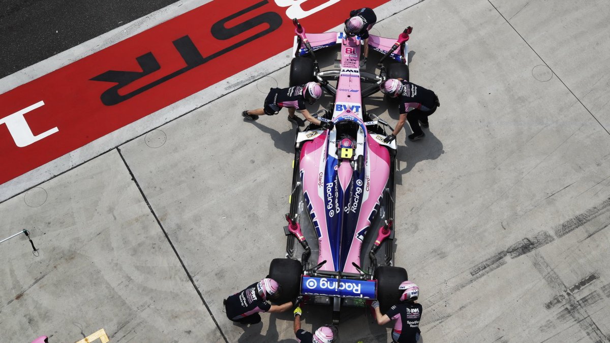 Lance Stroll při tréninku v Číně