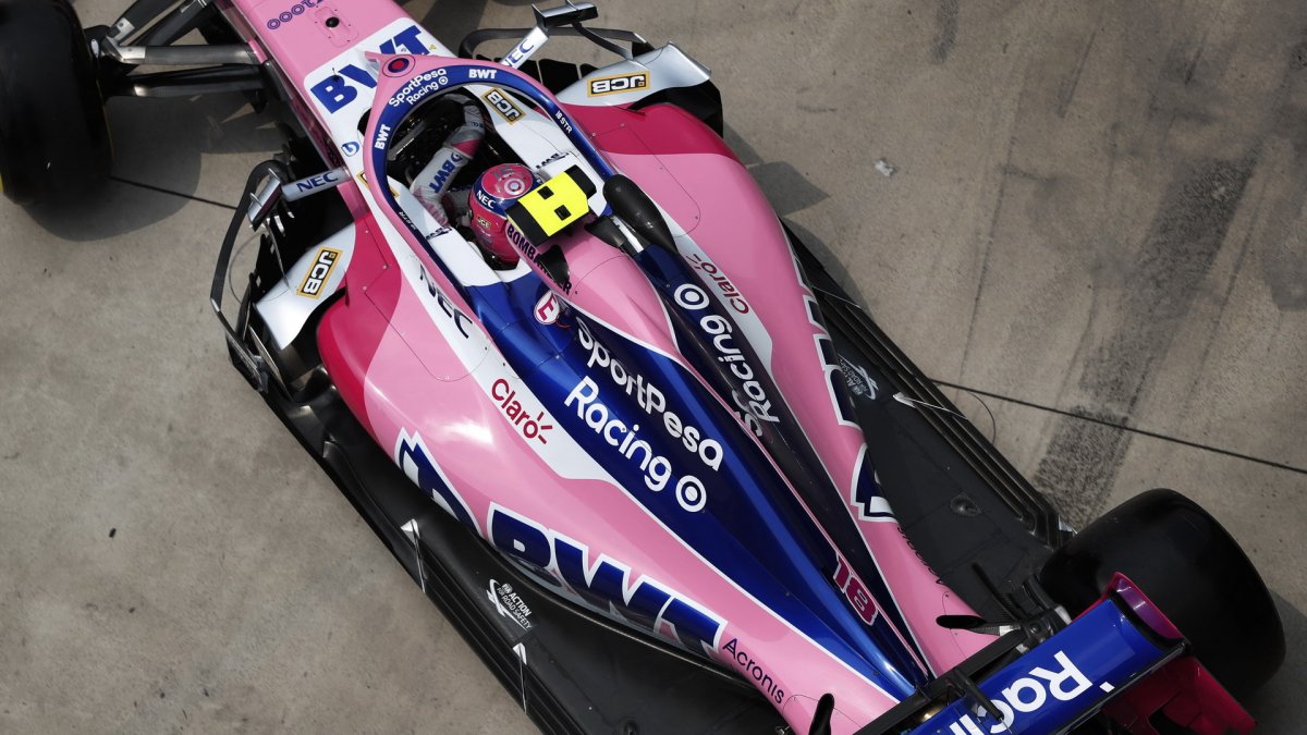 Lance Stroll při tréninku v Číně