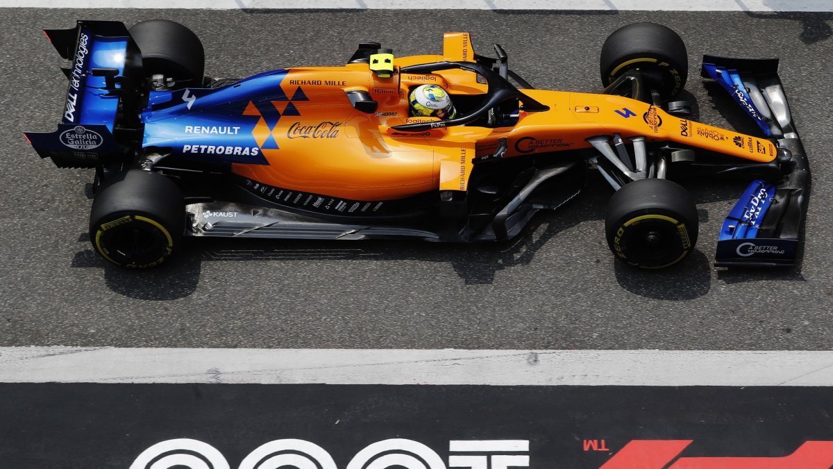 Lando Norris při tréninku v Číně